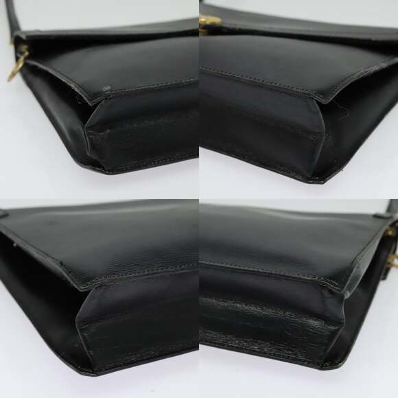 DIOR Shoulder Bag Leather Black Gold - Picture 10 of 12